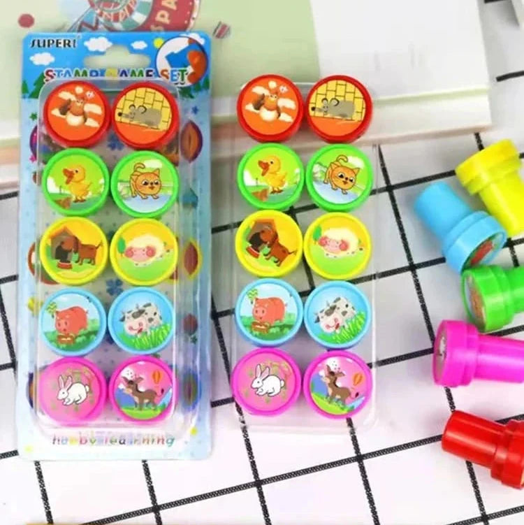 10Pcs Kids Stamps, Babies and Toys