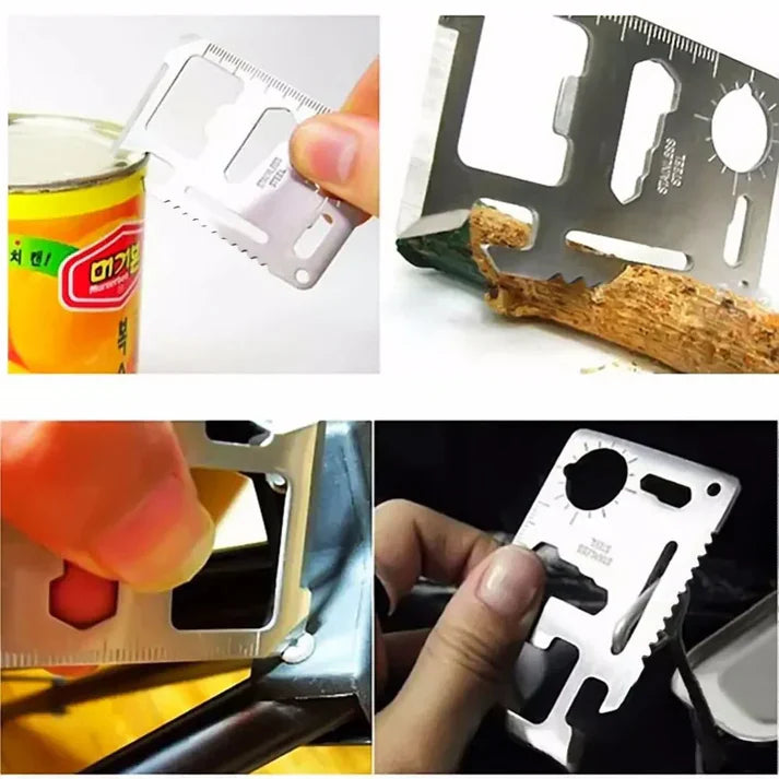 Multi-Function Tactical EDC Card – 11-In-1 Stainless Steel Tool