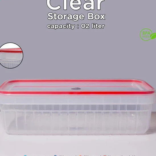 2Ltr Clear Storage Box, Kitchen Accessories