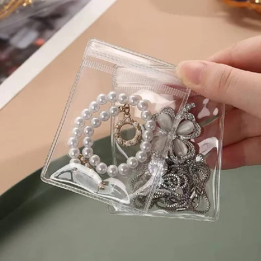 10PCS Clear PVC Jewelry Packaging Bags With Zip Lock (8*6CM)