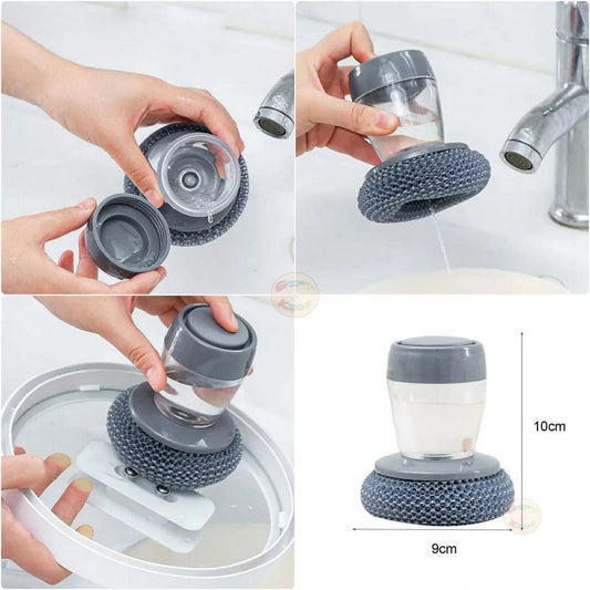 Kitchen Scrub Brush with Gray Bristles