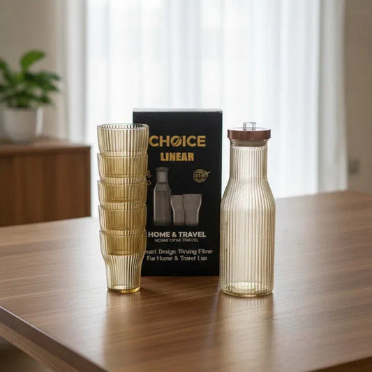 Multi Use Transparent Bottle & Glass Set