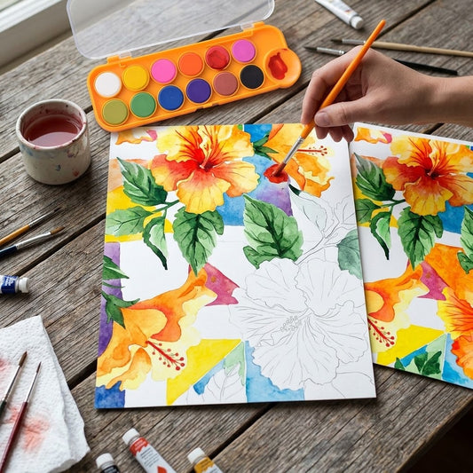 Colorful 16-Color Watercolor Set – Painting Supplies for Drawing & Art Projects
