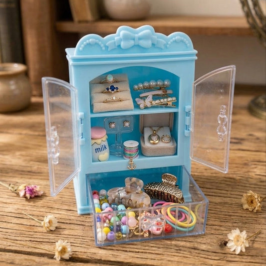 Cute Mini Organizer Cabinet – Space-Saving Storage for Toys, Stationery & Accessories