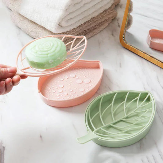 Leaf Shape Soap Holder Non Slip Soap Box