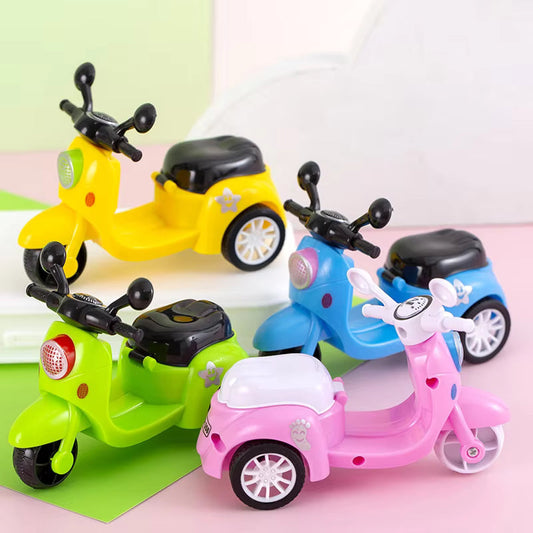 3Pcs Mini Plastic Pull Back Scooter Toys