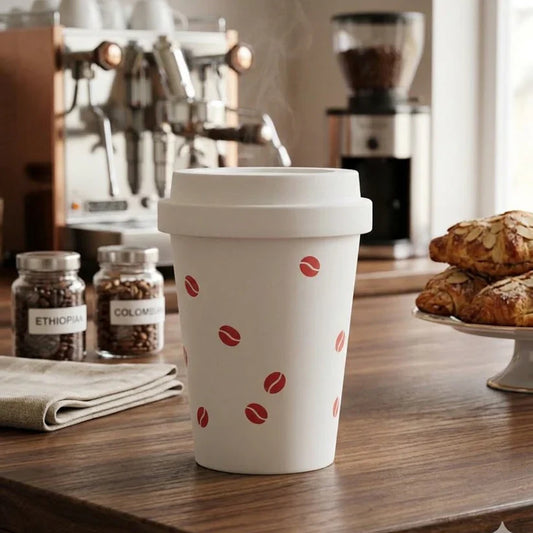 Bamboo Travel Coffee Cup With Tight Silicone Seal