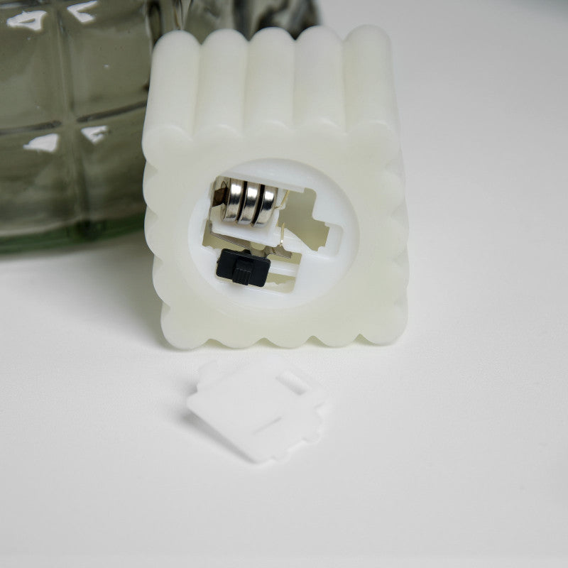 Modern Bubble Cube Candle Light – Flickering LED Flame for Cozy Ambiance