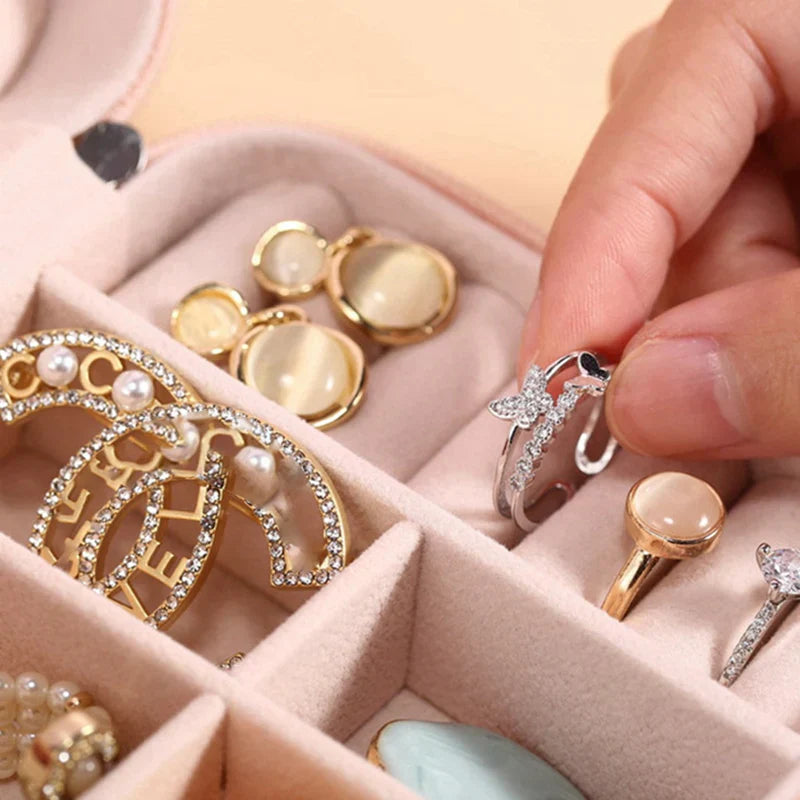 Premium Quality Plush Travel Jewelry Organizer Box.