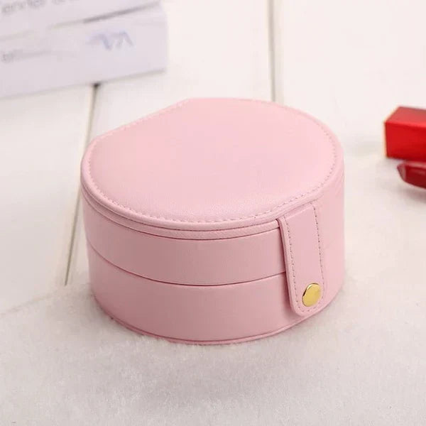 Round Mini Jewelry Box for Rings and Earrings