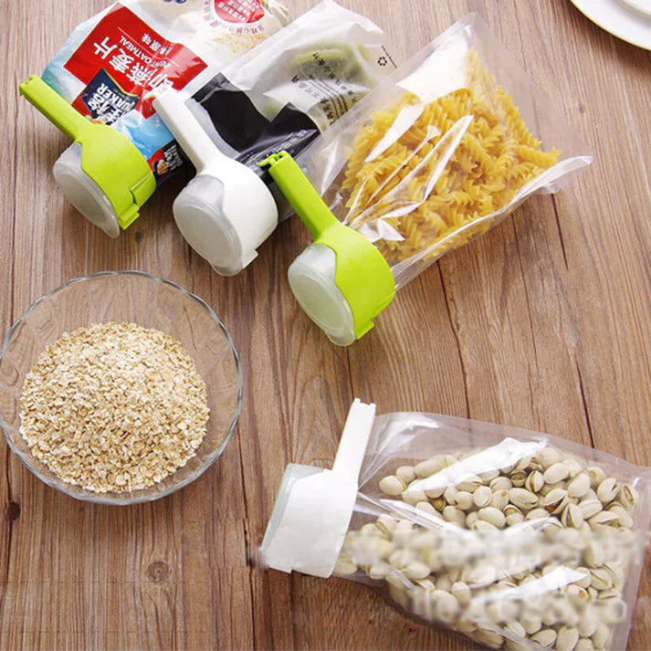 Seal & Pour Food Storage Clip With Cap