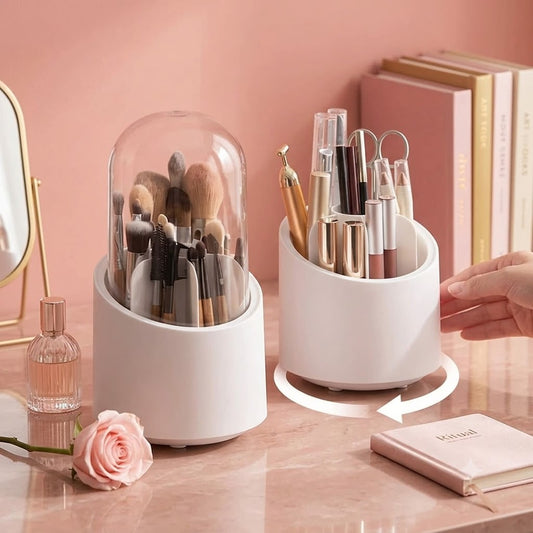 360Rotate Makeup Brush Storage Capsule Shape Box