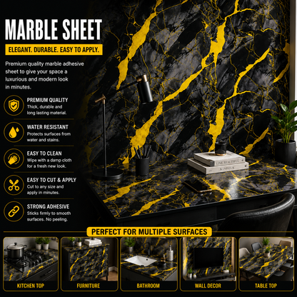 Self Adhesive Marble Pattern Sheet For Home Makeover (60X200CM)
