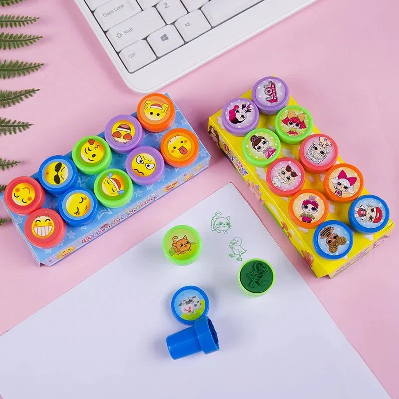 10Pcs Kids Stamp Set, Babies and Toys 