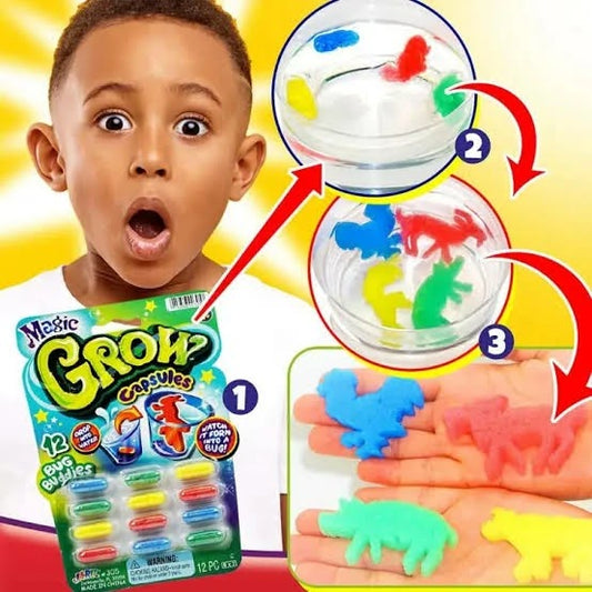 12Pcs Water Growing Animals For Kids Play & Learning, Babies and Toys 