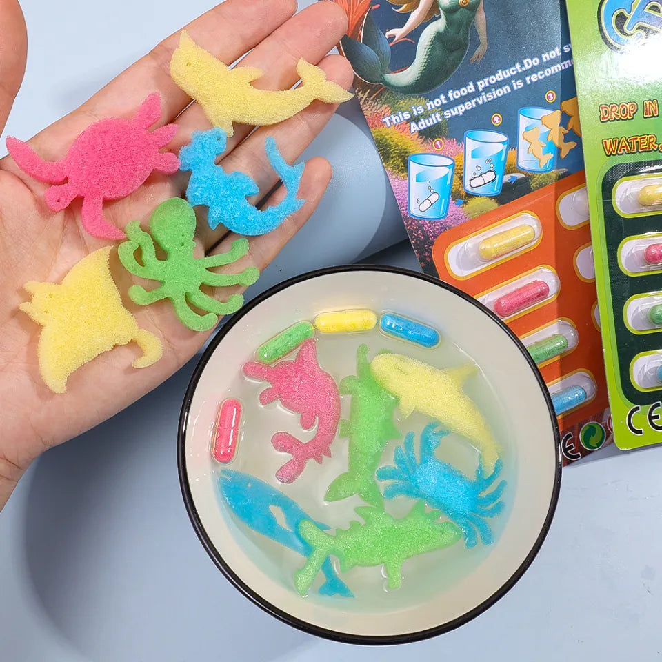 12Pcs Water Growing Animals For Kids Play & Learning, Babies and Toys 