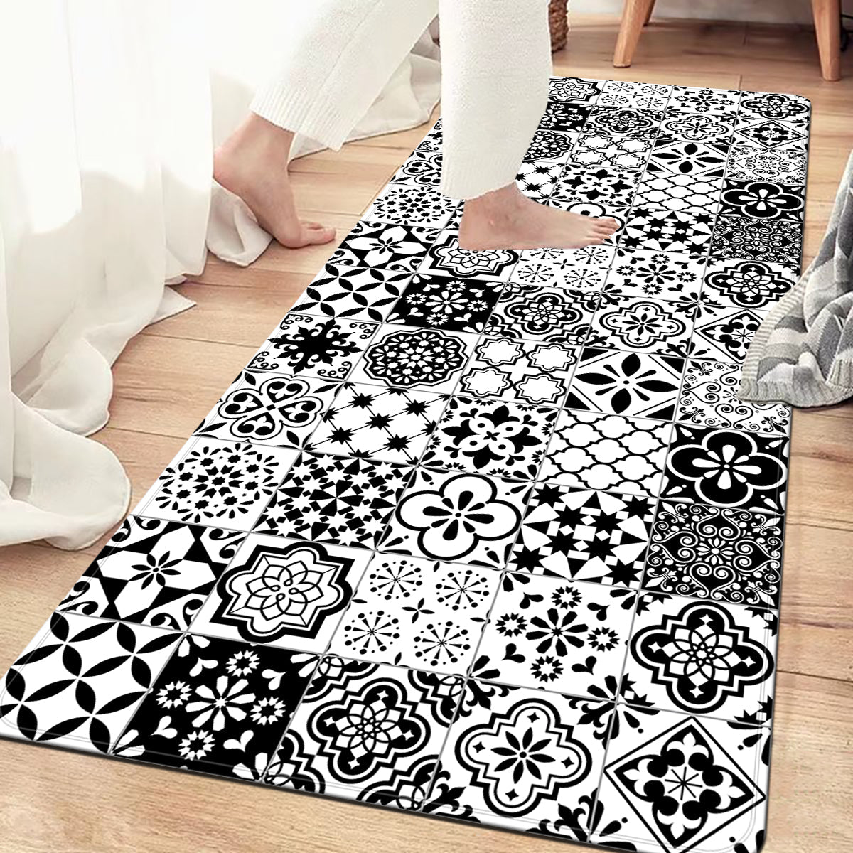 12Pcs Monochrome Tile Stickers
