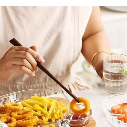 1Pcs Easy Serve Transparent Acrylic Plate For Snacks