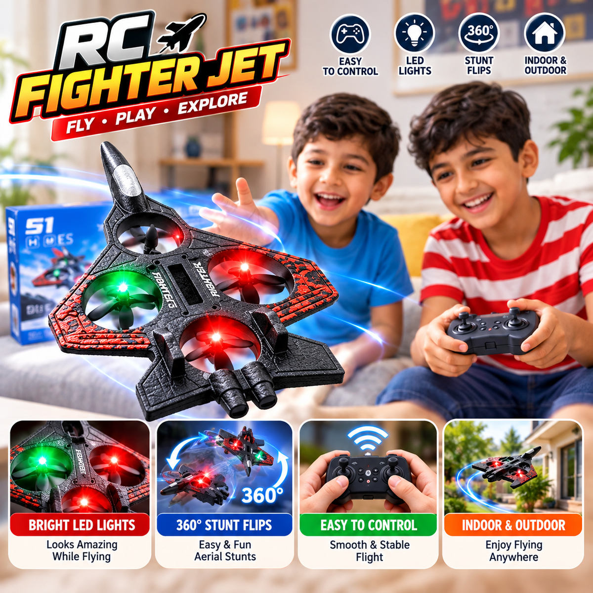 Fighter Jet Plane Toy Fun Military Aircraft Toy For Children