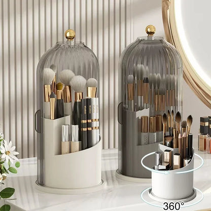 360° Rotating Makeup Brush Stand, Cosmetic Organizer 