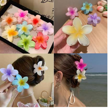 3Pcs Flower Hair Clips Cute Girls Hair Accessories, Health and Beauty 