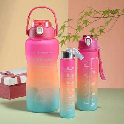 Motivational Sports Bottles – Set of 3 Gradient Colors