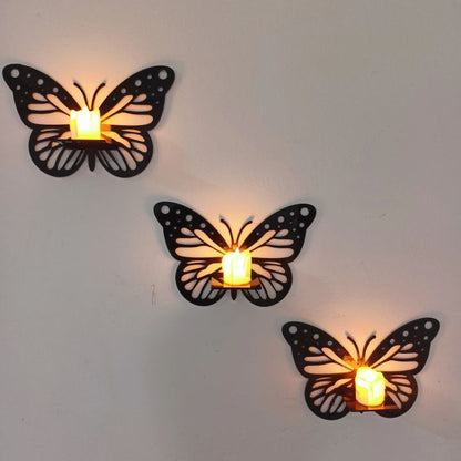 3Pcs Wooden Butterfly, Home and Wall Decor 