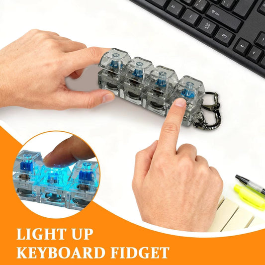 4-Key Clicky Mechanical Keyboard Keychain