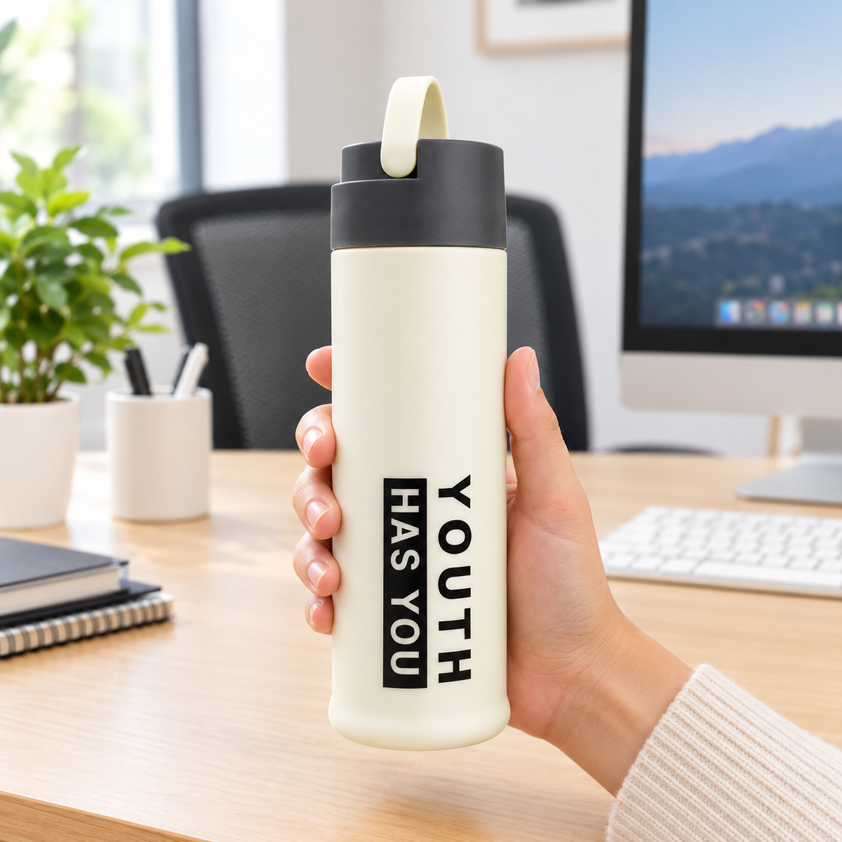 400ml Inner Glass Bottle – Minimalist Office & Travel Water Bottle