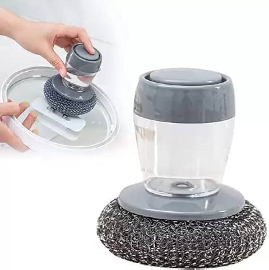 Kitchen Scrub Brush with Gray Bristles