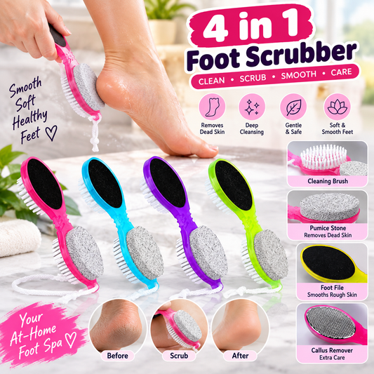 4 In 1 Foot Care Callus Remover Brush Set