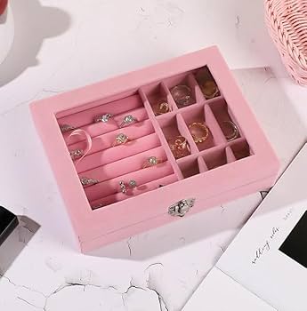 Glass-Top Jewelry Storage Box