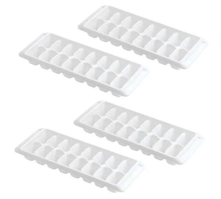 2 Piece White Ice Tray Set (16 Cubes Each)