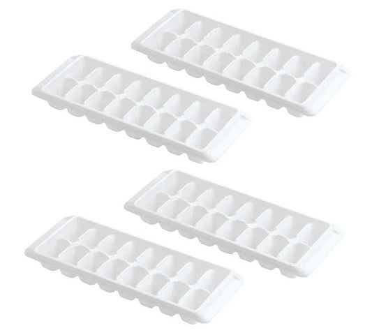 2 Piece White Ice Tray Set (16 Cubes Each)