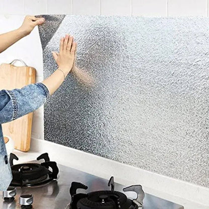 Aluminium Foil Kitchen Sheet – 60x200 cm (Silver)