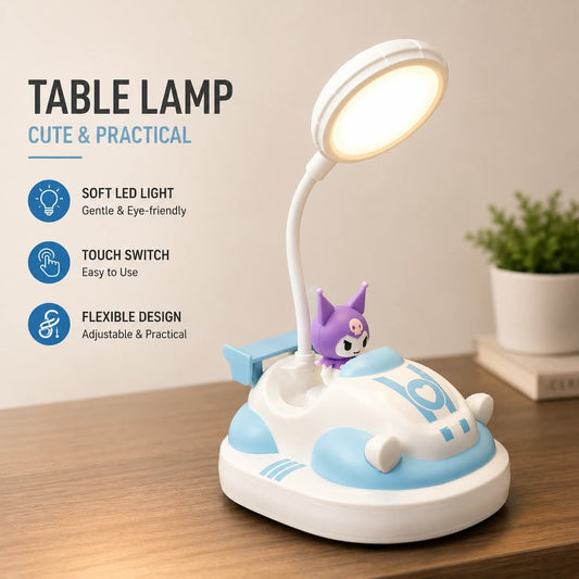  Kuromi Character Cartoon Go Kart LED Lamp With Flexible Adjustable Neck