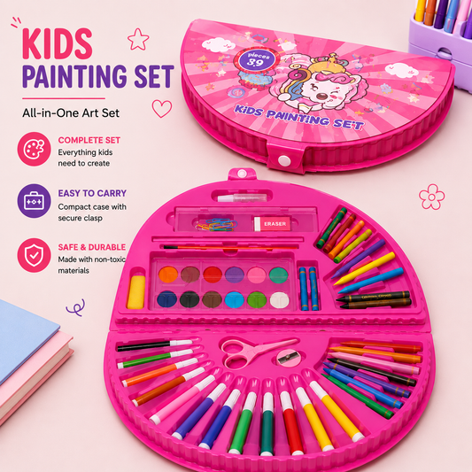 68-Piece Art & Craft Set for Kids – Creative Drawing and Painting Supplies