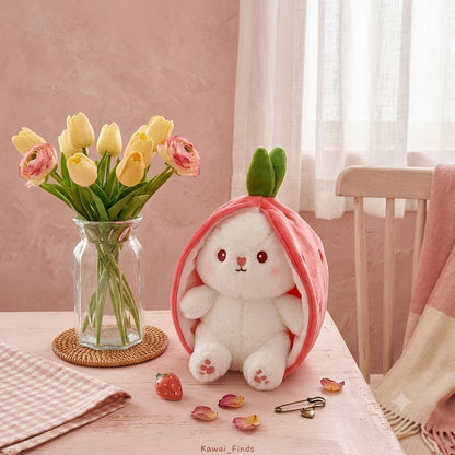 (25Cm/10Inch) Strawberry Bunny Plush