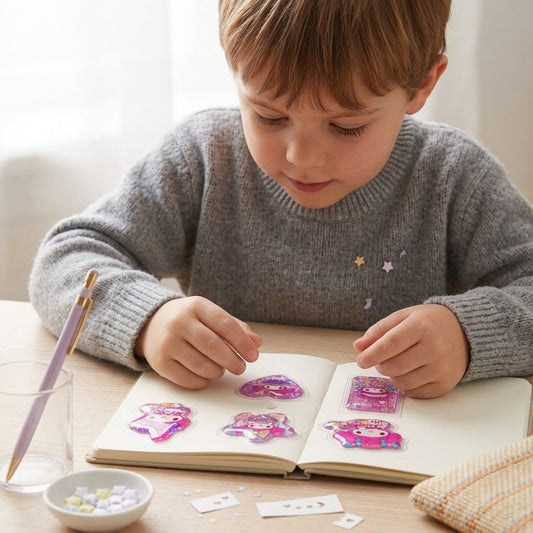6Pcs 3D Water Filled Shaking Stickers