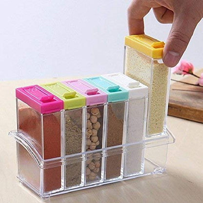 6Pcs Seasoning Spice Jar, Kitchen Accessories 