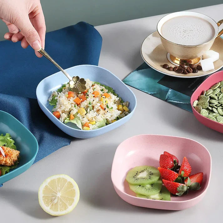 5 Piece Microwaveable Snack & Dessert Plate Set