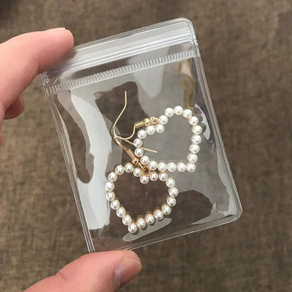 10PCS Clear PVC Jewelry Packaging Bags With Zip Lock (8*6CM)