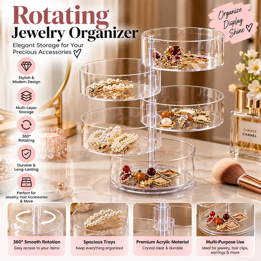 5 Layers Modern Round Jewelry Organizer