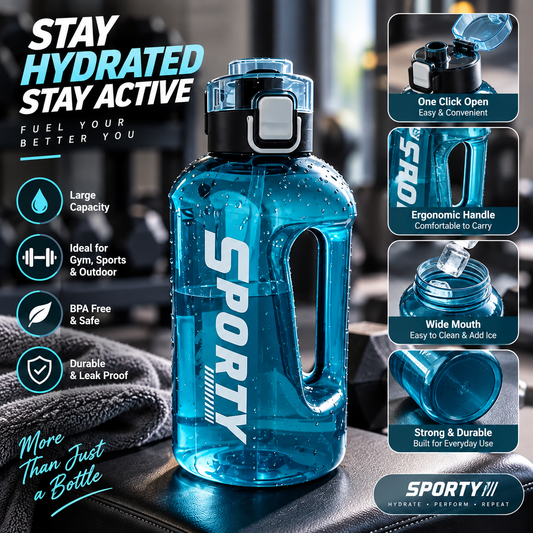 Sports Water Bottle Large Capacity Gym & Fitness Drinking Bottle