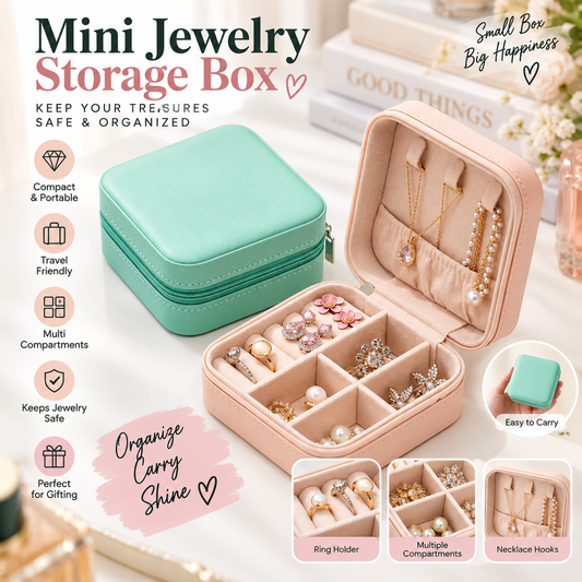 Premium Quality Plush Travel Jewelry Organizer Box.