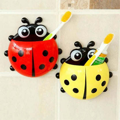 1Pcs Ladybug Toothpaste & Toothbrush Holder