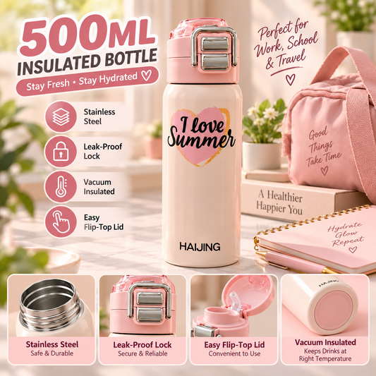 500ml Thermal Stainless Steel Bottle Vacuum Insulated Water Bottle