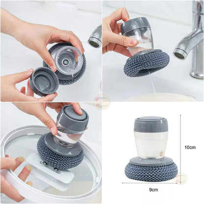 Kitchen Scrub Brush with Gray Bristles