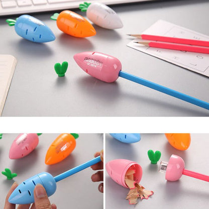 Carrot Shape 2-in-1 Sharpener & Eraser – Cute School Supply for Kids