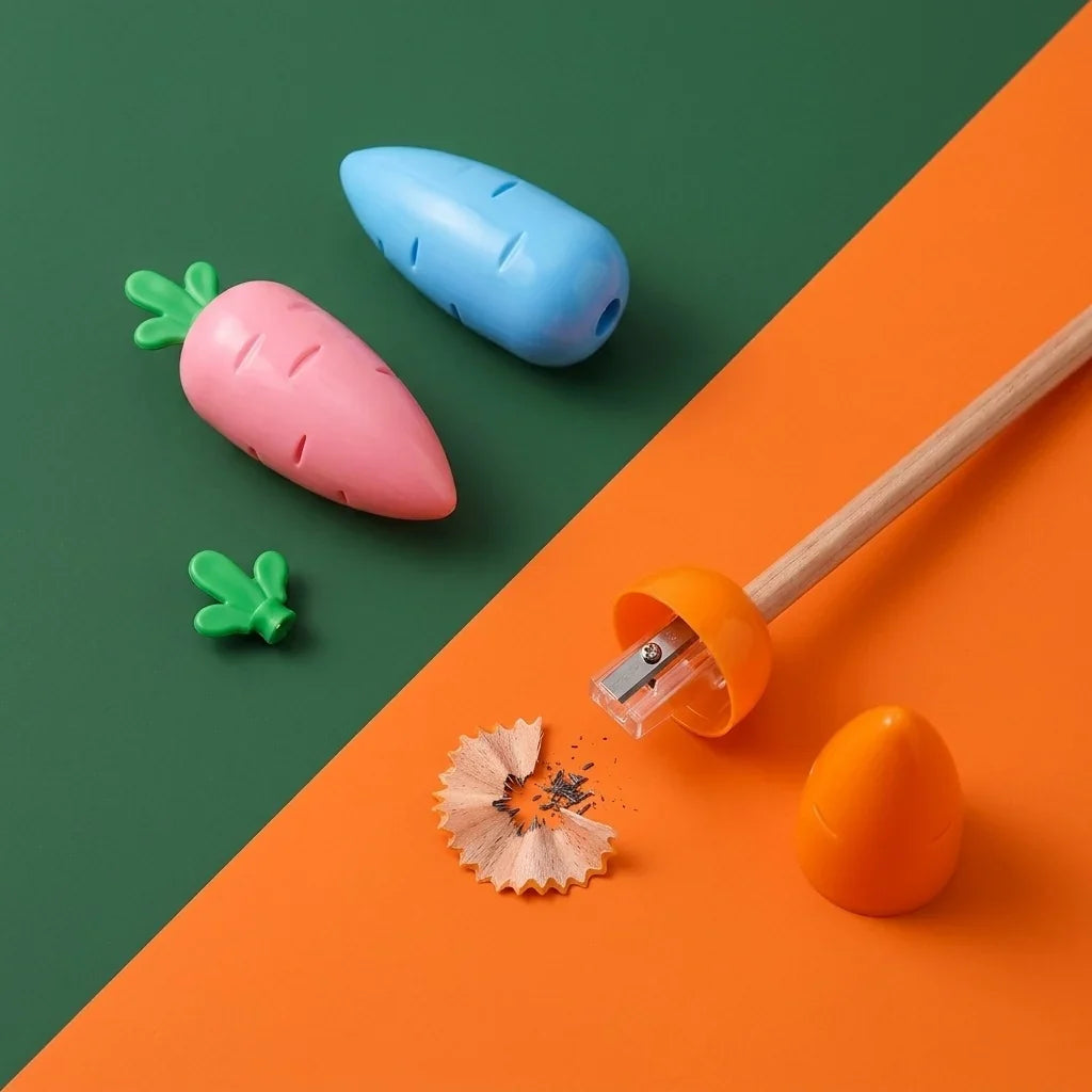 Carrot Shape 2-in-1 Sharpener & Eraser – Cute School Supply for Kids